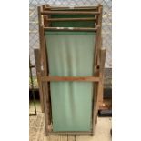 Collection of vintage garden deckchairs & other ga