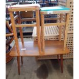 Mid 20th century teak coffee table on hairpin legs