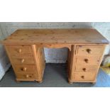 Pine kneehole desk