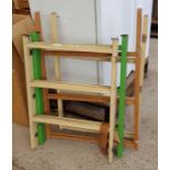 4 wooden towels rails