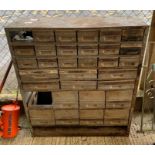 Vintage multi drawer/pigeon hole metal workshop un