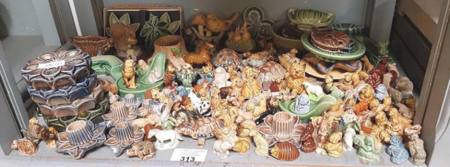 Large collection of Wade Wimsies animals & figures