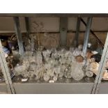Large collection of cut & moulded glass including