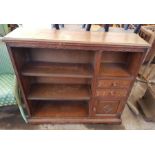Old charm style oak bookcase along with a Lloyd Lo