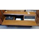 20th century teak veneer stereo gram with Garrard