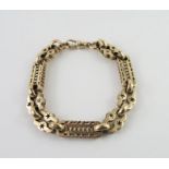 A fancy link bracelet, made from part of a watch c