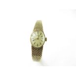 A ladies vintage Omega 9ct gold wrist watch, the o