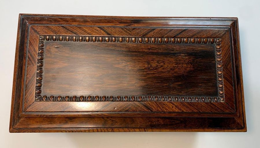 A 19th century rosewood sarcophagus tea caddy, wit - Image 3 of 8