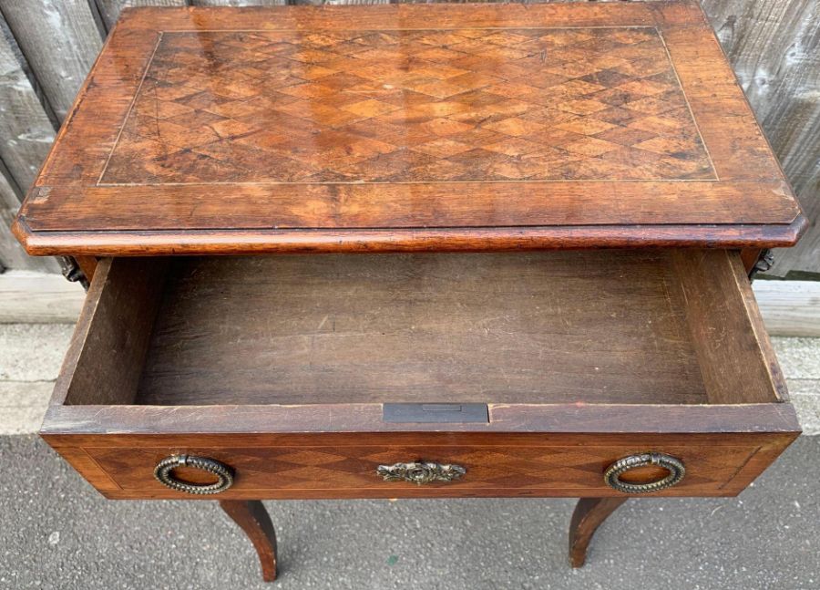 A 20th century marquetry side cabinet, with gilt m - Image 6 of 14