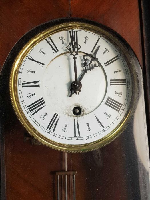 A Vienna regulator clock, in a walnut case - Image 2 of 5