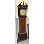 A 19th century oak cased longcase clock, with a pa