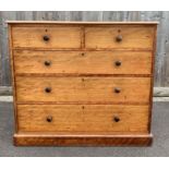 A Gillows Victorian satin birch chest of drawers w