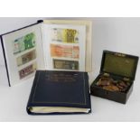 A collection of bank notes contained in a folder,