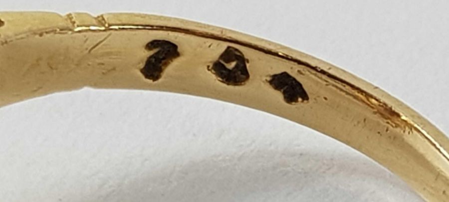 Two 9ct gold dress rings, one set with a smokey qu - Image 3 of 7