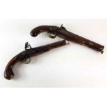 A 19th century percussion pistol, the steel