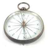 A Victorian silver compass, hallmarked London, Joh