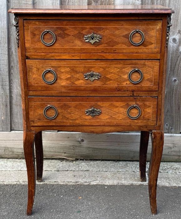 A 20th century marquetry side cabinet, with gilt m - Image 2 of 14