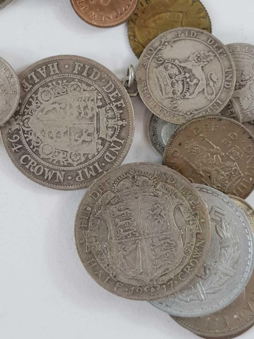 A collection of coins to include 1696 half crown, - Image 7 of 9