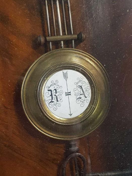 A Vienna regulator clock, in a walnut case - Image 3 of 5