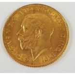 A George V 1913 gold half sovereign