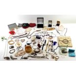 A good collection of silver and costume jewellery