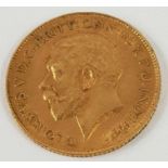 A George V 1914 gold half sovereign