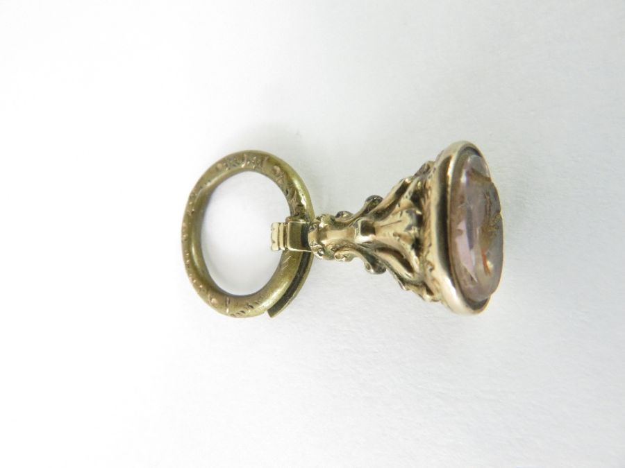 A Victorian mourning brooch with a central glazed - Image 3 of 5