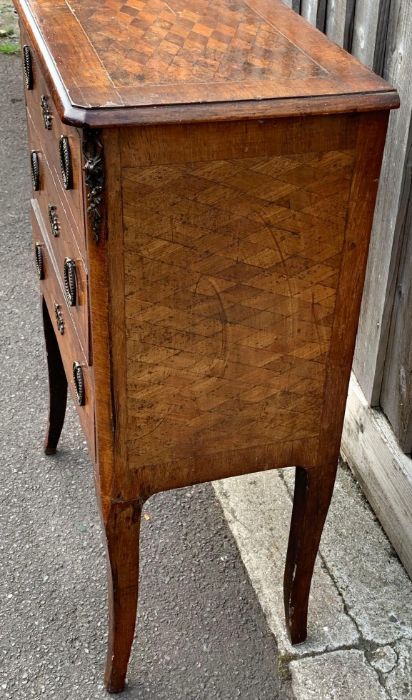 A 20th century marquetry side cabinet, with gilt m - Image 4 of 14
