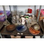 Collection of glassware to include decanters, jug,