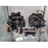 Collection of 7 binoculars to include "Lumex", "Mi