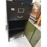 Green painted filing cabinet
