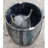 Galvanised dolly tub, watering can & bucket