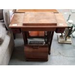 Singer treadle base table with pull out sewing mac