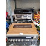 Sanyo stereo receiver, Sony stereo cassette, Sanyo