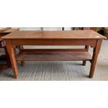 Pitch pine hall table