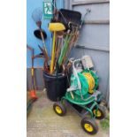 Gardenware to include tools, hosereels, trolley an