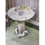 Reconstituted stone bird bath