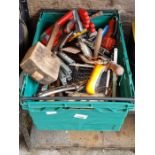 Collection of hand tools including Stanley mull g