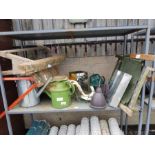 Gardenware to include saw horses, watering cans, p