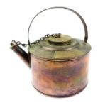 A vintage copper and brass picnic kettle by GWS &