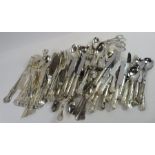 A large quantity of silver plated cutlery, to incl