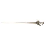 An 18th century French small sword, cut steel with