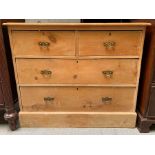 A Victorian pine chest of