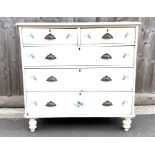 A Victorian painted pine chest of drawer