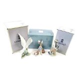 Three boxed Lladro figures to include one of a b