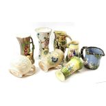 A collection of ceramic jugs including Sylvac, Arthur