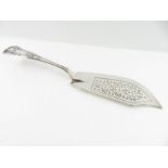 A silver fish slice, London 1839, William Eaton (?