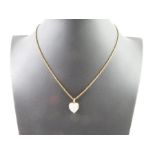 A Victorian/Edwardian split pearl heart pendant, w