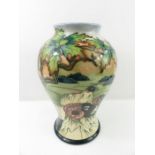 A Moorcroft Pottery vase, of usual baluster form,
