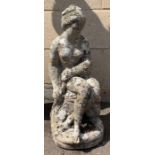 Statue of a lady, 60cm high & 25cm wide